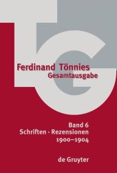 Ferdinand Tönnies: Gesamtausgabe (TG) / 1900-1904