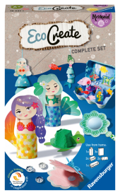 Ravensburger 18447 EcoCreate 18447-Sparkle with The Mermaid - DIY Bastelset für Kinder ab 6 Jahren