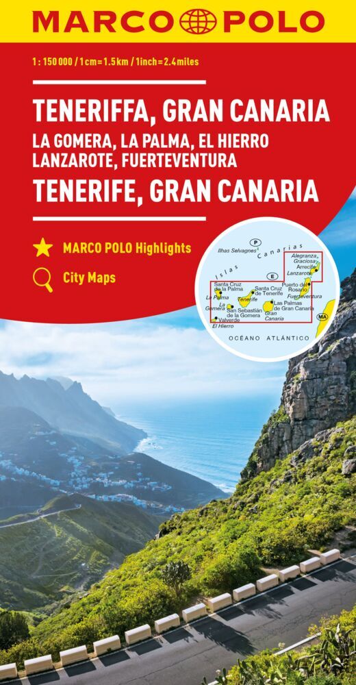 MARCO POLO Regionalkarte Teneriffa, Gran Canaria 1:150.000