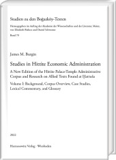 Studies in Hittite Economic Administration