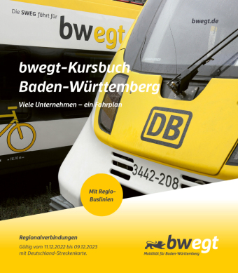 bwegt-Kursbuch Baden-Württemberg 2023, m. 1 Karte