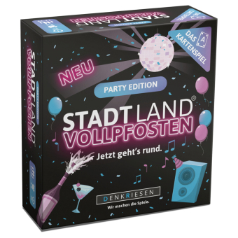 Denkriesen - Stadt Land Vollpfosten® - Das Kartenspiel - Party Edition "Jetzt geht's rund" (Spiel)