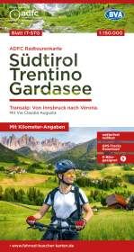 ADFC-Radtourenkarte IT-STG Südtirol, Trentino, Gardasee 1:150.000, reiß- und wetterfest, E-Bike geeignet, GPS-Tracks Dow