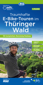 ADFC Traumhafte E-Bike-Touren im Thüringer Wald, 1:75.000, mit Tagestourenvorschlägen, reiß- und wetterfest, GPS-Tracks-