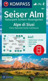 KOMPASS Wanderkarte 067 Seiser Alm, Naturpark Schlern-Rosengarten / Alpe di Siusi, Parco Naturale Sciliar-Catinaccio 1:2