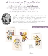 4er-Set Doppelkarten »Blumengrüße« mit Motiven von Jane C. Loudon