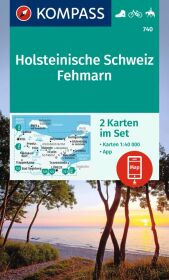 KOMPASS Wanderkarten-Set 740 Holsteinische Schweiz, Fehmarn (2 Karten) 1:40.000