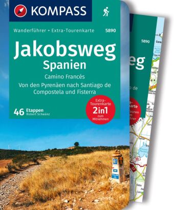 KOMPASS Wanderführer Jakobsweg Spanien, Camino Francés. Von den Pyrenäen nach Santiago de Compostela und Fisterra, 60 Et