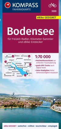 KOMPASS Fahrradkarte 3333 Bodensee 1:70.000