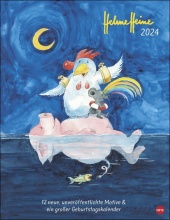 Helme Heine Edition Kalender 2024. Liebevoll illustrierter Wandkalender von Helme Heine mit 12 neuen, unveröffentlichten