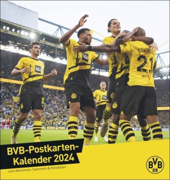 BVB Postkartenkalender 2024. Kleiner Kalender für große Fans: Die Stars von Borussia Dortmund in 