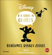Disney Typo Zitate Postkartenkalender 2024