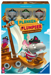 Ravensburger Kinderspiel 22342 - Planken-Plumpser - Wer zu viel riskiert, wird nass!! - Ein Push-Your-Luck Spiel für 2-4