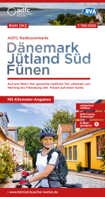 ADFC-Radtourenkarte DK2 Dänemark/Jütland Süd/ Fünen 1:150.000, reiß- und wetterfest, E-Bike geeignet, GPS-Tracks Downloa