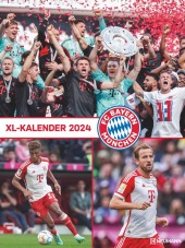 FC Bayern München 2024 - Poster-Kalender-XL - Fan-Kalender - Fußball-Kalender - 48x64 - Sport