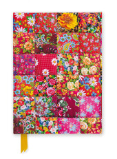 Premium Notizbuch DIN A5: Florales Patchwork Quilt