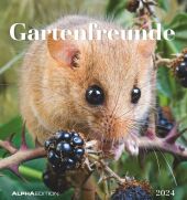 Gartenfreunde 2024 - Postkartenkalender 16x17 cm - Tiere - zum Aufstellen oder Aufhängen - Monatskalendarium - Gadget -