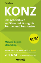 Konz, Das Arbeitsbuch zur Steuererklärung für Rentner und Pensionäre 2023/24