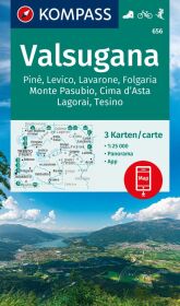KOMPASS Wanderkarten-Set 656 Valsugana, Pine, Levico, Lavarone, Folgaria, Monte Pasubio, Cima d'Asta, Lagorai, Tesino (3