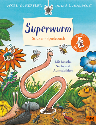 Superwurm. Sticker-Spielebuch