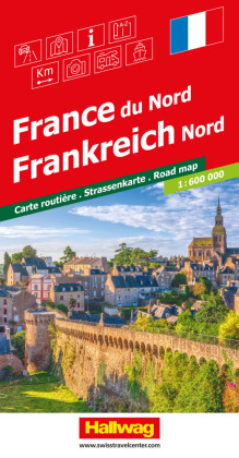 Hallwag Strassenkarte Frankreich Nord 1:600.000