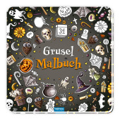 Trötsch Malbuch Stickermalbuch Gruselmalbuch mit Stickern Halloween