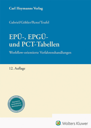 EPÜ-, EPGÜ- und PCT-Tabellen