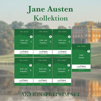 Jane Austen Kollektion Hardcover (Bücher + 7 MP3 Audio-CDs) - Lesemethode von Ilya Frank - Zweisprachige Ausgabe Englisc