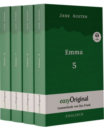 Emma - Teile 5-8 (Buch + Audio-Online) - Lesemethode von Ilya Frank - Zweisprachige Ausgabe Englisch-Deutsch, m. 4 Audio