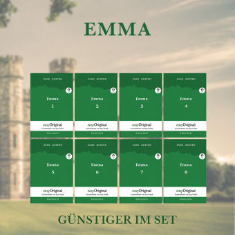 Emma - Teile 1-8 (Buch + 8 MP3 Audio-CDs) - Lesemethode von Ilya Frank - Zweisprachige Ausgabe Englisch-Deutsch, m. 8 Au
