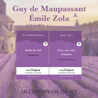 Guy de Maupassant & Émile Zola (Bücher + 2 MP3 Audio-CDs) - Lesemethode von Ilya Frank, m. 2 Audio-CD, m. 2 Audio, m. 2