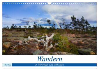 Wandern - In Norwegen und Schweden (Wandkalender 2024 DIN A3 quer), CALVENDO Monatskalender 