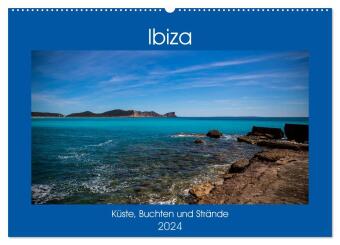 Ibiza Küste, Buchten und Strände (Wandkalender 2024 DIN A2 quer), CALVENDO Monatskalender 
