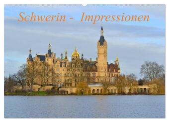 Schwerin - Impressionen (Wandkalender 2024 DIN A2 quer), CALVENDO Monatskalender 