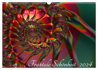 Fraktale Schönheit 2024 (Wandkalender 2024 DIN A3 quer), CALVENDO Monatskalender 