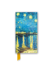 Schmales Hardcover-Notizbuch: Vincent van Gogh, Sternennacht über der Rhone