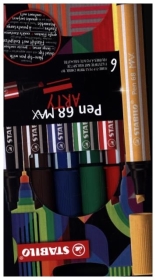 STABILO Pen 68 MAX - ARTY - 6er Pack - mit 6 verschiedenen Farben