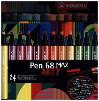STABILO Pen 68 MAX - ARTY - 24er Pack - mit 24 verschiedenen Farben