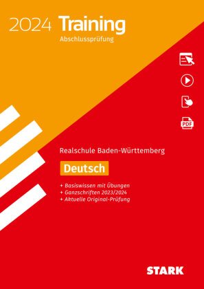 STARK Training Abschlussprüfung Realschule 2024 - Deutsch - BaWü, m. 1 Buch, m. 1 Beilage