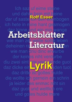 Arbeitsblätter Literatur - Lyrik 
