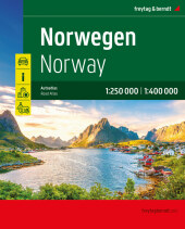 Norwegen, Autoatlas 1:250.000 - 1:400.000, freytag & berndt