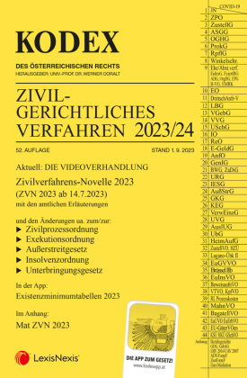KODEX Zivilgerichtliches Verfahren 2023/24 - inkl. App
