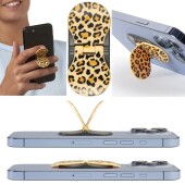 zipgrips Leopard | 2 in 1 Handy-Griff & Aufsteller | Sicherer Griff | Halter für Smartphones | Perfekte Selfies | Ideal