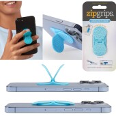 zipgrips Blue Geometrical | 2 in 1 Handy-Griff & Aufsteller | Sicherer Griff | Halter für Smartphones | Perfekte Selfies
