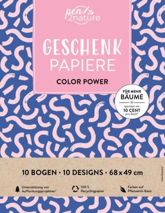 Geschenkpapier-Buch Color Power | 100% Recyclingpapier