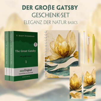 Der Große Gatsby Geschenkset - 2 Bücher (mit Audio-Online) + Eleganz der Natur Schreibset Basics, m. 1 Beilage, m. 1 Buc