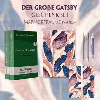 Der Große Gatsby Geschenkset - 2 Bücher (mit Audio-Online) + Marmorträume Schreibset Premium, m. 1 Beilage, m. 1 Buch