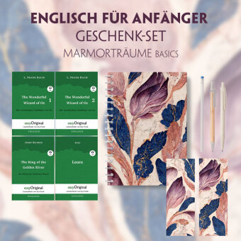 Englisch für Anfänger Geschenkset - 4 Bücher (mit Audio-Online) + Marmorträume Schreibset Basics, m. 4 Beilage, m. 4 Buc