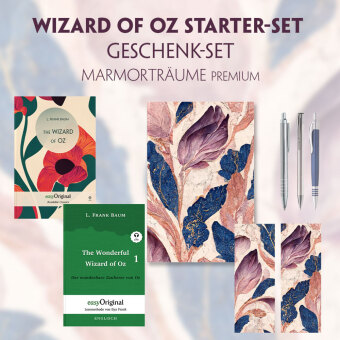 The Wonderful Wizard of Oz Starter-Paket Geschenkset 2 Bücher (mit Audio-Online) + Marmorträume Schreibset Premium, m. 2