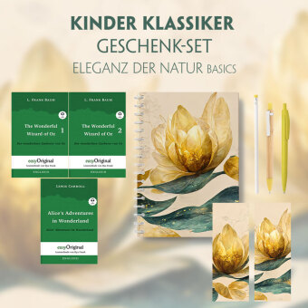 Kinder Klassiker Geschenkset - 3 Bücher (mit Audio-Online) + Eleganz der Natur Schreibset Basics, m. 3 Beilage, m. 3 Buc